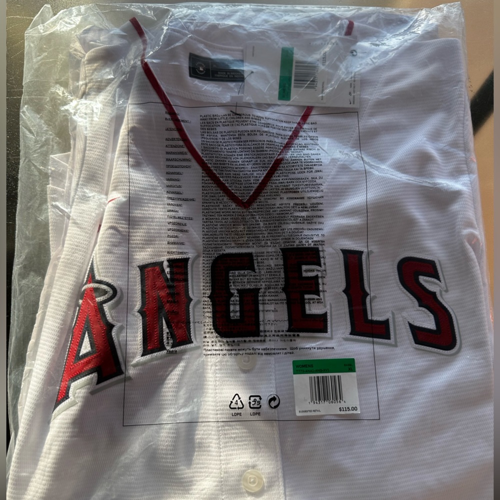 Brand new women’s angels jersey XL never opened